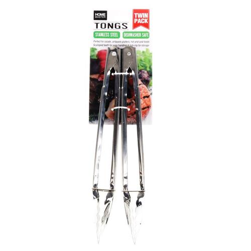 Tongs Stainless Steel (28.5cm) 2pk 