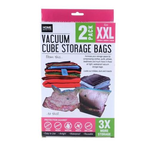 Home Master 2pk XXL Vacuum-Seal Storage Bag 120cmx80cmx30cm