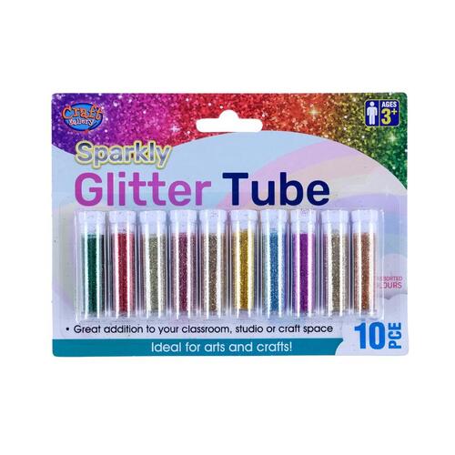 Glitter Tubes Sparkle Assorted Colours 10pk