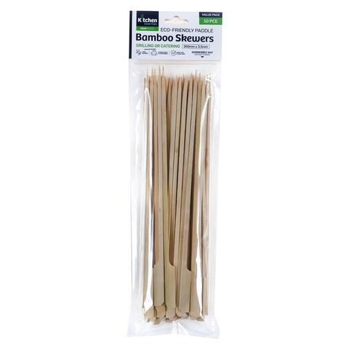 Skewers Bamboo Paddle 250mmx3.5mm 50pk