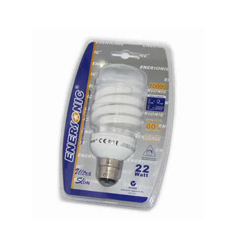 Enersonic Ultra Slim Electronic Compact Fluorescent Lamp Spiral 22w E27