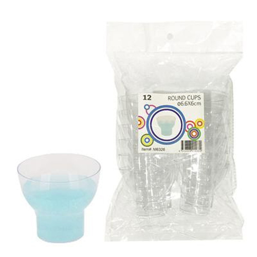 Clear Round Cups 12pcs - M6326
