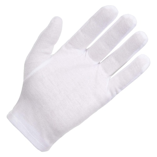 Interlock Cotton Knit Gloves Hemmed Cuff - 12 Pairs