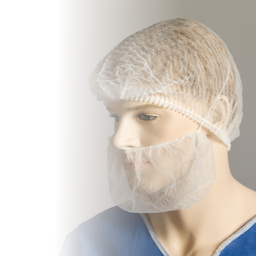 Bastion PP Beard Covers Single Loop White 100pcs