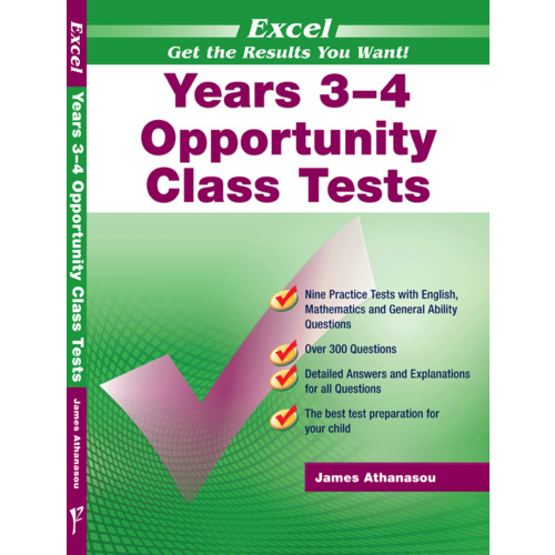 Excel Opportunity Class Tests Years 3-4