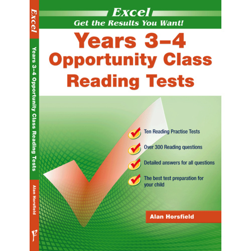 Excel Opportunity Class Reading Tests Years 3-4