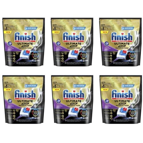 Finish Powderball Ultimate PLUS Material Care 372Tablet ( 62PK x 6)